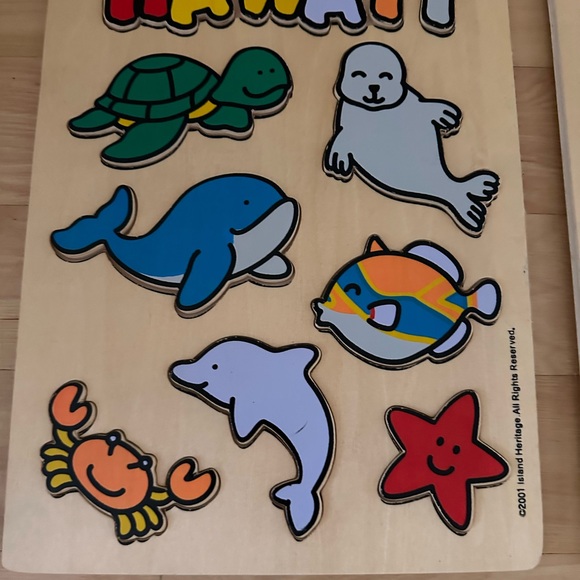 (4) Hawaiian theme Wooden puzzles for children - Picture 3 of 5